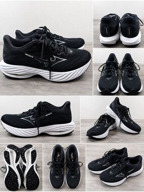 Mizuno Black & White Mesh Running Shoes Women’s Size 9.5